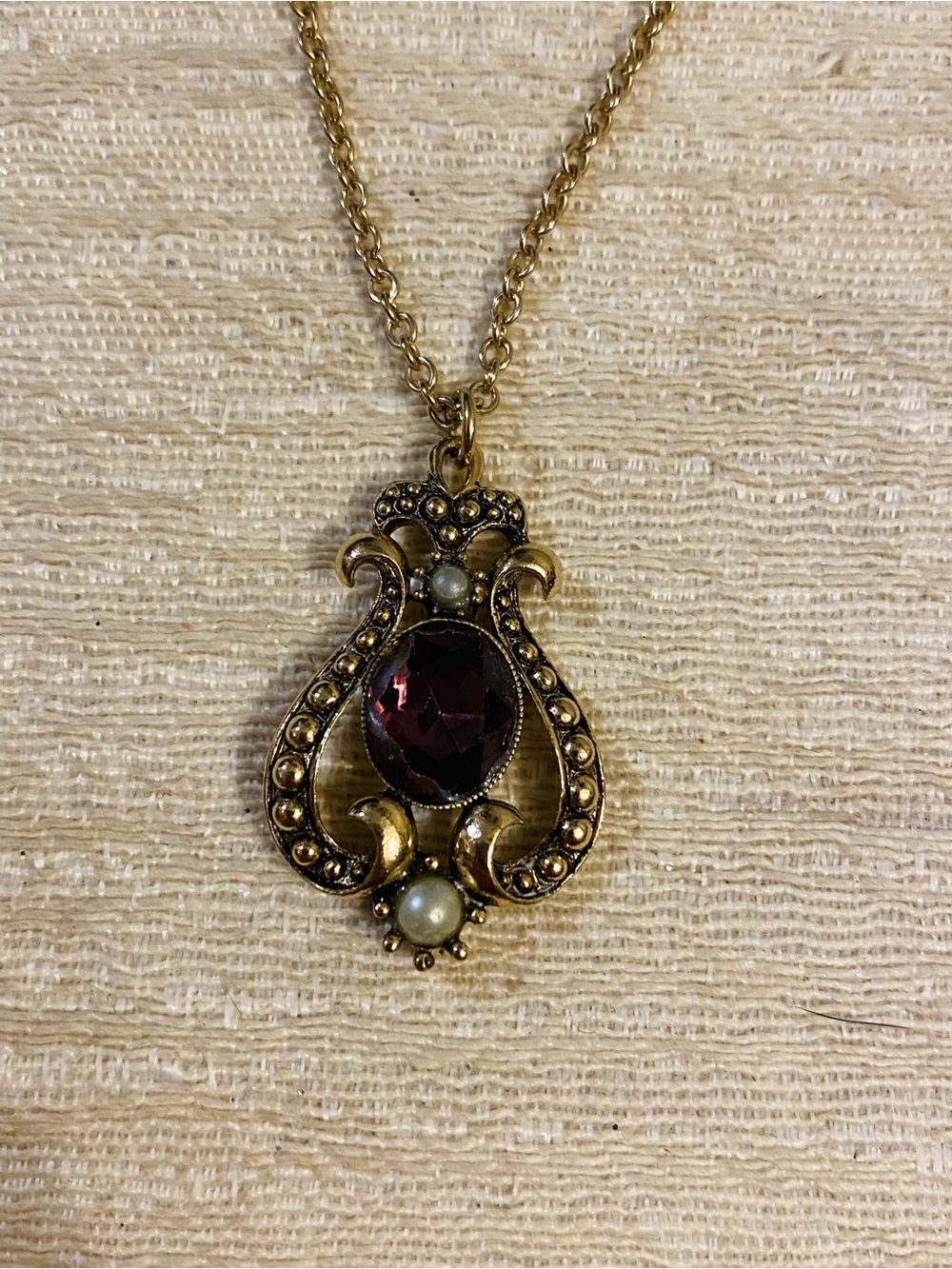 Vintage Signed Avon Victorian Revival Pendant